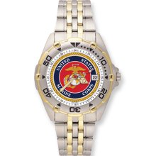 Mens Us Marines All-Star Stainless Steel Band Watch Ring