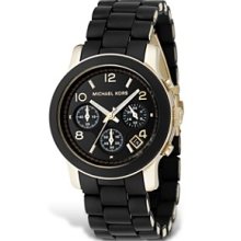 Michael Kors Black Rubber Strap Chronograph Watch, 39 mm