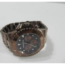 Michael Kors Chronograph Espresso Stainless Steel Men's Watch Mk8268