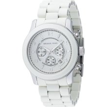 Michael Kors Mens Chronograph White Polyurethane Watch MK8108