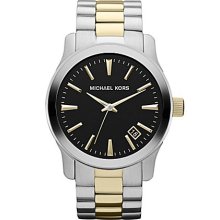 Michael Kors Men's Runway Round Two-Tone Watch - Silvertone/Goldtone