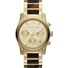 Michael Kors Runway Tortoiseshell Chronograph Ladies Watch MK5659