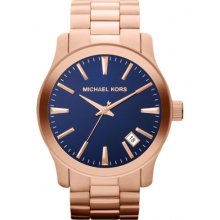 Michael Kors Watch Runway Rose Gold Tone Stainless Steel Unisex Watch MK7065