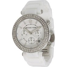 Michael Kors Women's MK5654 White Ceramic Quartz Watch with White ...