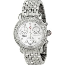 Michele CSX 33 Diamond Chronograph Steel Ladies Watch MWW03B000048