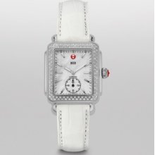 MICHELE Deco 16 Diamond White Alligator