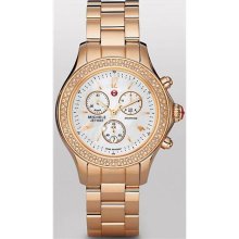 Michele Jetway Diamond Rose Gold Ladies Watch MWW17A000012