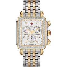 MICHELE MICHELE Deco XL Day Diamond Two-Tone, Diamond Dial