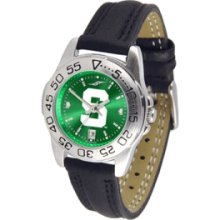 Michigan State Spartans NCAA AnoChrome Sport Ladies Watch (Leath