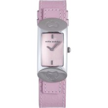 Mila Schon Children's Pink Sunray Dial Leather Quartz Watch ...