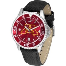 Minnesota Golden Gophers Mens Leather Anochrome Watch