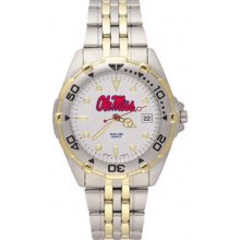 Mississippi Ole Miss Rebels All Star Mens Stainless Steel Bracelet Watch