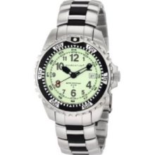 Momentum Mens 1M-DV00L0B M1 Lime Dial Black-Steel Bracelet