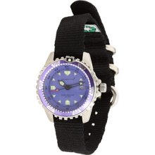 Momentum Pink 1M-DV01P8B Women's 1M-DV01P8B M1 Purple Dial Black Re-Ply Nylon Dive Watch