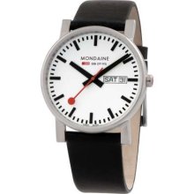 Mondaine Mens Evo Gents 38 Day/Date Watch White Dial A667.30344.11SBB