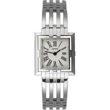 Movado Ladies' White Dial Square Face Stainless Steel Watch 0605347