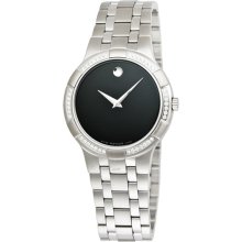 Movado Metio Series Diamond Accented Black Dial Mens Watch 0605984