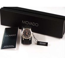 Movado Swiss Watch Series 800 Date 3 Hand Orange Black Rubber 2600099