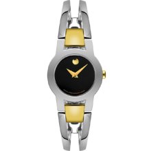 Movado Watches Women's Amorosa Two Tone Black Dial Two Tone Black Dial