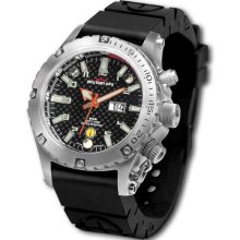MTM Special Ops Mens Vulture Titanium Watch - Black Rubber Strap - Carbon Fiber Dial - MTM-VSTRS