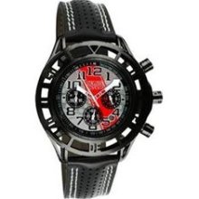 Mustang Boss 302 Mens Watch with Satin Black Case and Silver Dial ...