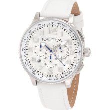 Nautica OCN White Leather Chronograph Men's Watch N22598M
