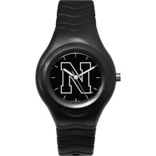 Nebraska Cornhuskers Shadow Black Sport Watch With White Logo