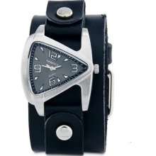 Nemesis Women's Classic Black Triangle Leather Cuff Watch (Nemesis Classic Stainless Steel Leather Cuff Watch)