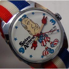 New 1970' Original Spiro Agnew Vice President Gold Watch by Dirty Time Company