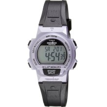 New Sport TIMEX Ironman Triathlon Chronograph Ladies Black Rubber Digital Watch