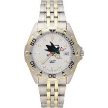 NHL Men's All Star Bracelet Watch with Team Logo Dial - NHL Team: San