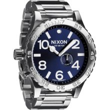 Nixon Mens 51-30 Tide Sunray Stainless Watch - Silver Bracelet - Blue Dial - A057 1258