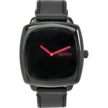 Nixon Shutter SS Watch in All Black / Pink