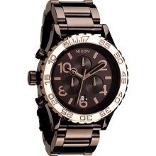 Nixon 'The 42-20 Chrono' Watch Rose Gold/ Chocolate