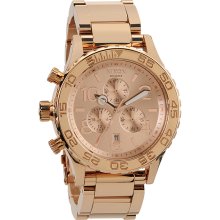 Nixon The 42-20 Chrono Watch in All Rose Gold