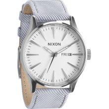 Nixon - The Sentry Leather in Pinstripe