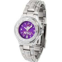 Northwestern Demons Women's Stainless Steel Dress Watch