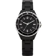 Oasis Ladies Quartz Watch With Black Dial Analogue Display And Black Bracelet B1199