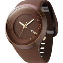 ODM Unisex 60 Sec Series Analog Plastic Watch - Brown Rubber Strap - Brown Dial - DD127-09