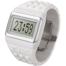 ODM Unisex JD/DC Pop Hours Digital Plastic Watch - White Rubber Strap - Digital Dial - JC01-14