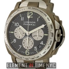 Officine Panerai Luminor Chronograph Zenith Movement Titanium 40mm Pam 122 B+p