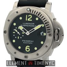 Officine Panerai Luminor Submersible Collection Luminor Submersible Titanium Black Dial 44mm