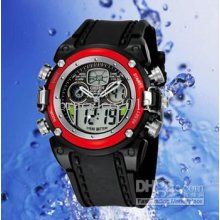 Ohsen Men Dive Watch Quartz Japan Movt Children Candy Led Digital Me