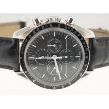 Omega Mens SS Speedmaster Moon Phase Moon Watch.