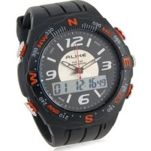 Orange Alike Ak1171 Multi-function Lcd Display Digital & Analog Sports Watch