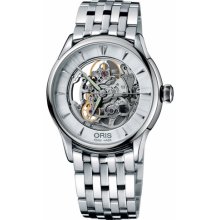 Oris Men's Culture Artelier Skeleton Dial Watch 734-7591-4051-MB