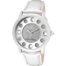 Paris Hilton Watches Women's Fame White Crystal Silver Glitter/Silver