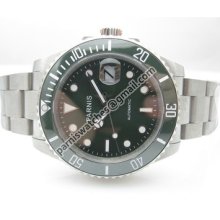 Parnis Submariner 40mm Automatic Green Ceramic Bezel Green Dial Man Watch