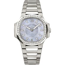 Patek Philippe Women's Nautilus Blue Mother Of Pearl Dial Watch 7008/1A-001