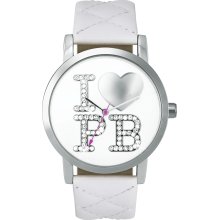 Pauls Boutique Ladies Glossy White Dial White Strap Watch Pa007whsl